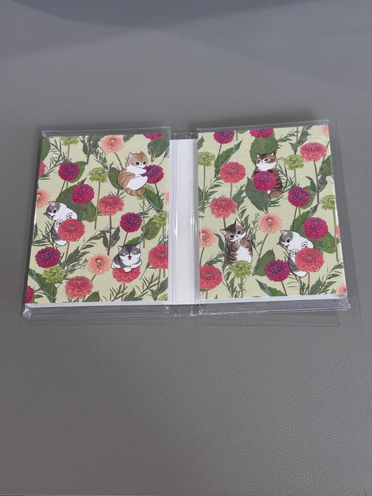Mofusand x HIBIYA-KADAN Floral Cat Memo Notes | Japanese Stationery