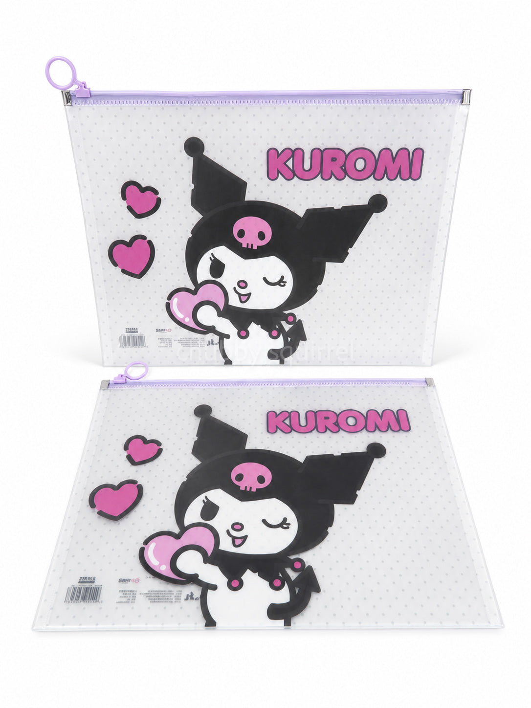 Kuromi Sanrio A4 Zipped Document Wallet