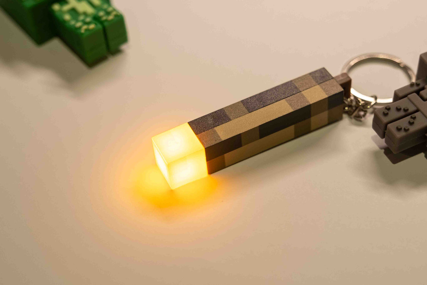 Minecraft Torch Keychain