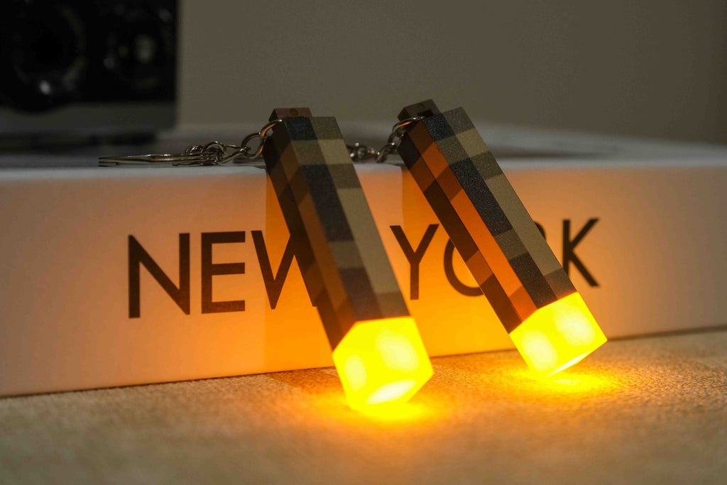 Minecraft Torch Keychain