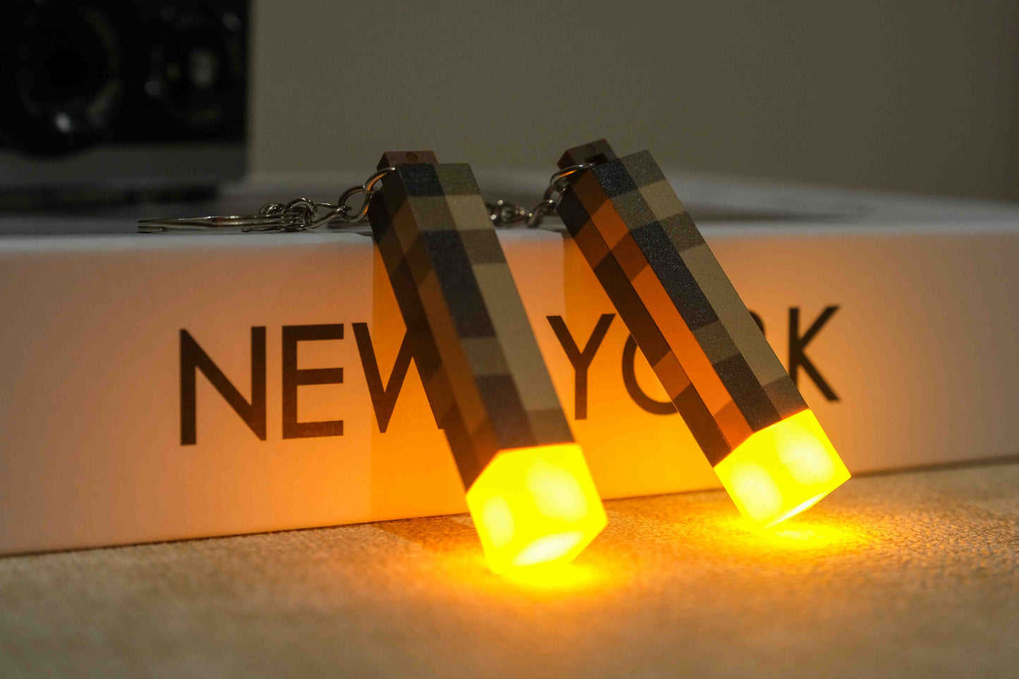 Minecraft Torch Keychain